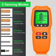 HW-QB6 5 In 1 Wall Scanner Handheld Stud Finder Wood Current Metal Live Wires Detection(White)