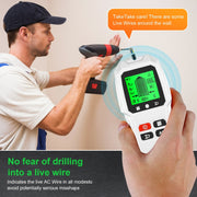 HW-QB6 5 In 1 Wall Scanner Handheld Stud Finder Wood Current Metal Live Wires Detection(White)