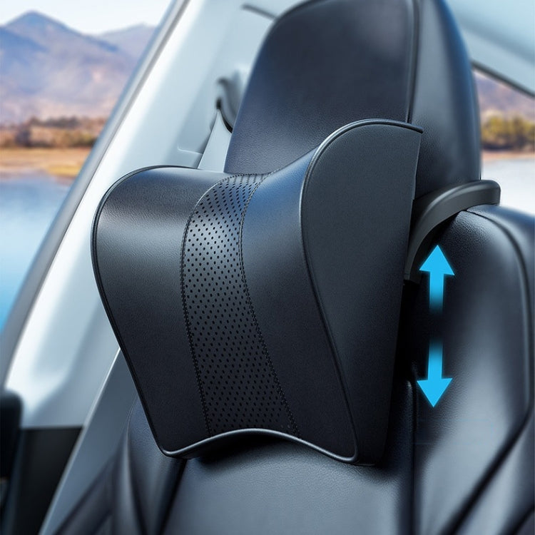 For Tesla Model 3/Y Car Memory Foam Headrest, Material: Leather