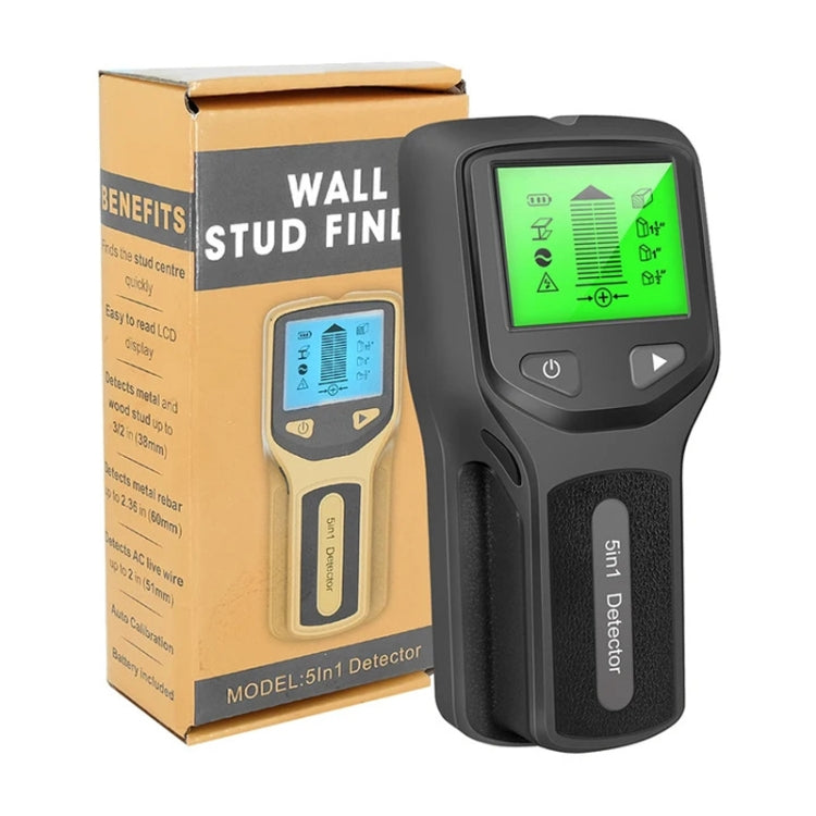 HLW330 5-in-1 Wall Stud Detector Edge Center Wood Current Metal AC Wires Detection(Orange)
