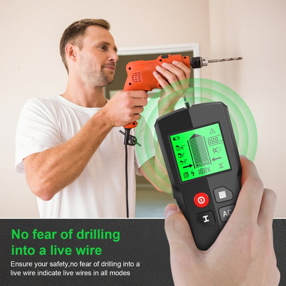 HW-QB5  5-In-1 Wall Stud Detector Wood Current Metal AC Wires Detection