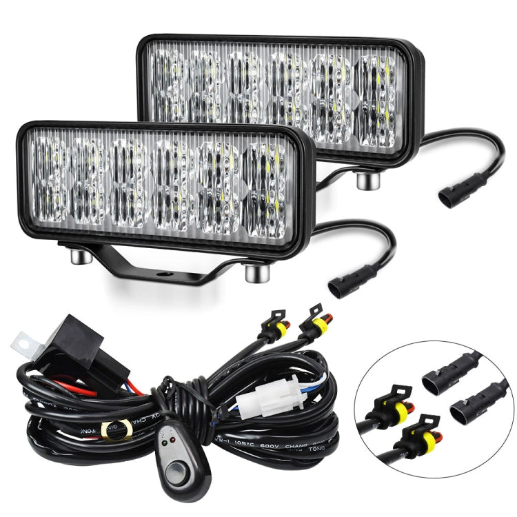 14W 9-30V 6 Inch Long Water-resistant Car Work Headlight With Wire Set(X1)