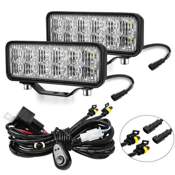 14W 9-30V 6 Inch Long Water-resistant Car Work Headlight With Wire Set(X1)