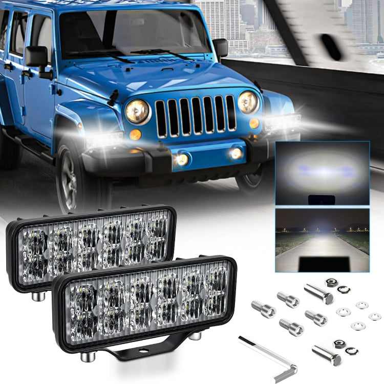 14W 9-30V 6 Inch Long Water-resistant Car Work Headlight With Wire Set(X1)