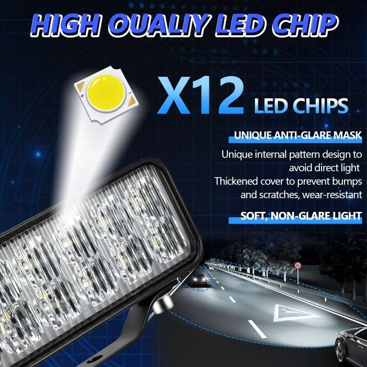 14W 9-30V 6 Inch Long Water-resistant Car Work Headlight With Wire Set(X1)