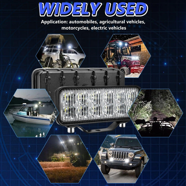 14W 9-30V 6 Inch Long Water-resistant Car Work Headlight With Wire Set(X1)