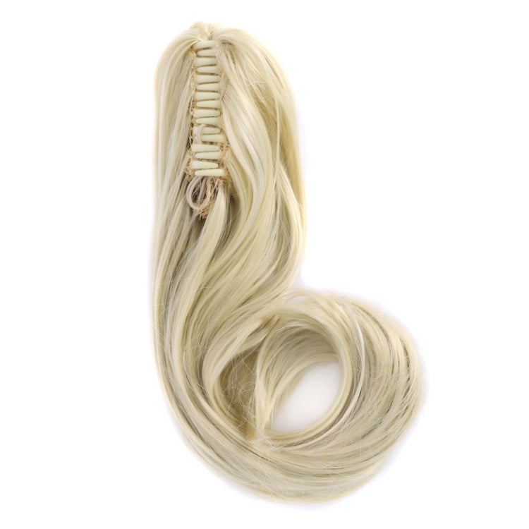 Ladies Claw Clip Inside Button Long Curly Pear Ponytail Wig, Color: 18C#