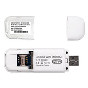 Global Edition 4G UFI LTE WiFi Dongle Wireless Router Plug-in NIC Router(White)