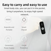 Global Edition 4G UFI LTE WiFi Dongle Wireless Router Plug-in NIC Router(Black)