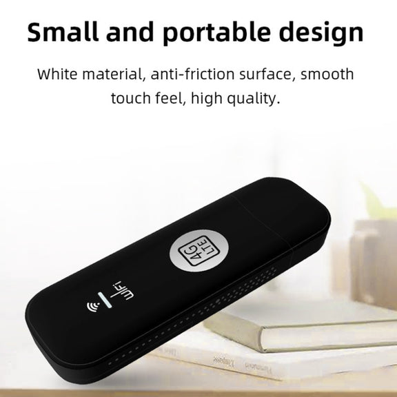 Global Edition 4G UFI LTE WiFi Dongle Wireless Router Plug-in NIC Router(Black)