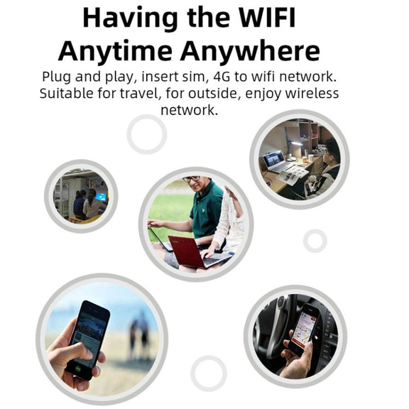 Global Edition 4G UFI LTE WiFi Dongle Wireless Router Plug-in NIC Router(Black)