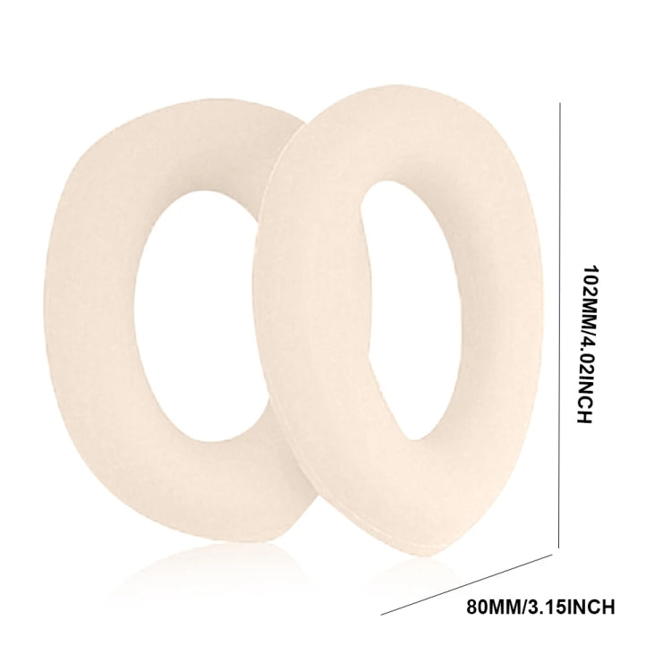 1pair For Sony WH-1000XM5 Headphone Leather Sponge Cover Earmuffs(Beige)
