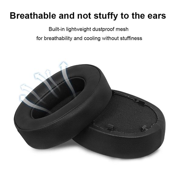 1pair For Sony WH-1000XM5 Headphone Leather Sponge Cover Earmuffs(Dark Blue)