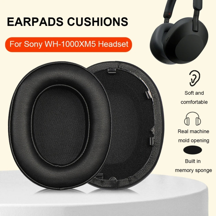 For Sony WH-1000XM5 Bluetooth Headset + Headband + Earmuff Protective Cover(3-in-1 Red)