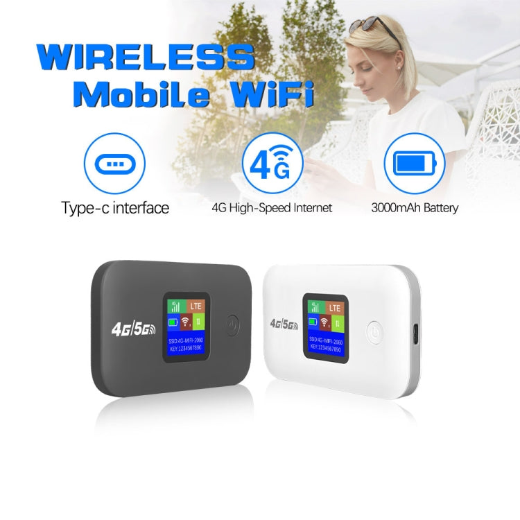 A8-EU Eurasian Version 4G Portable WiFi Wireless Type-C Plug And Play LTE Router Car Mobile Hotspot(Black)