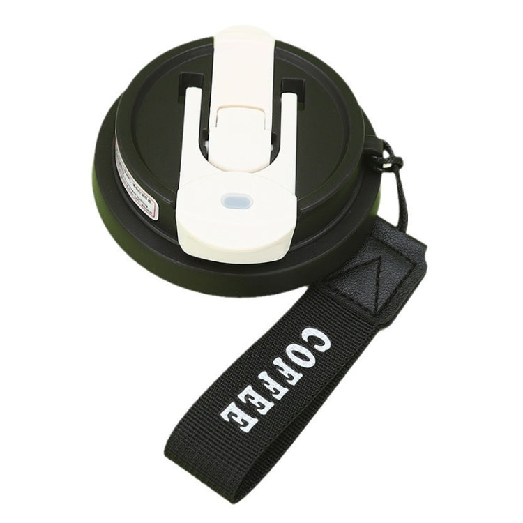 2.8 Inch Cup Mouth Straw Cup Lid Coffee Mug Replacement Lid With Hand Strip(Black)