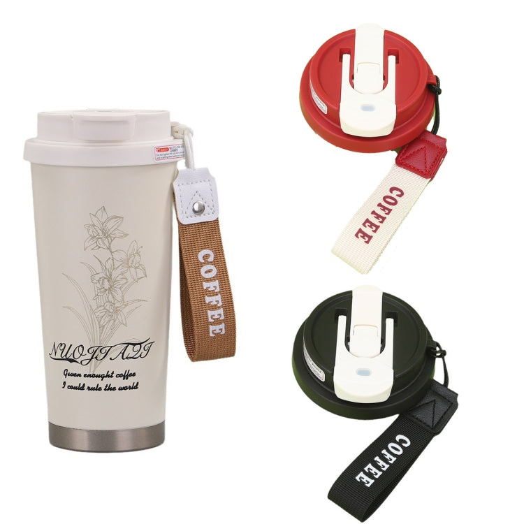 2.8 Inch Cup Mouth Straw Cup Lid Coffee Mug Replacement Lid With Hand Strip(Black)