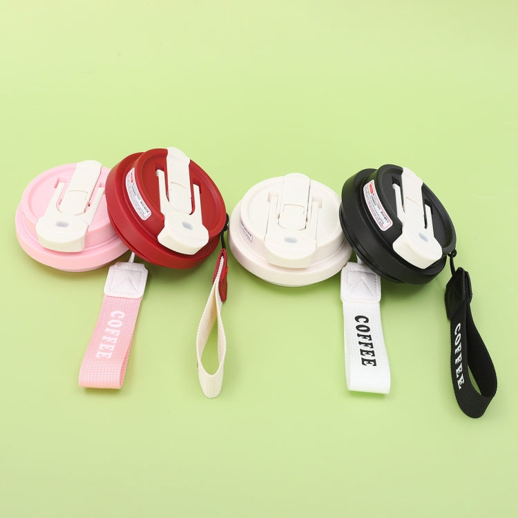 2.8 Inch Cup Mouth Straw Cup Lid Coffee Mug Replacement Lid With Hand Strip(White)
