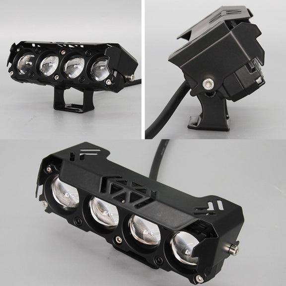 Motorcycle Spotlight External Lens Car LED Headlight Strong Spot Fog Light, Model: Flashing-2 Wires
