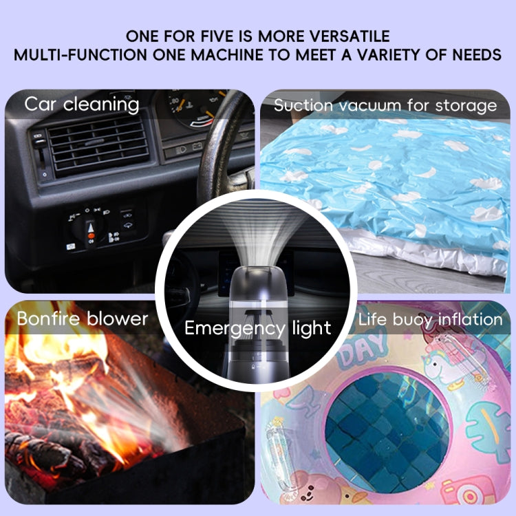 Multifunctional Suction Blowing Wireless Car Vacuum Cleaner Handheld High-Power Dust Blower(Black)