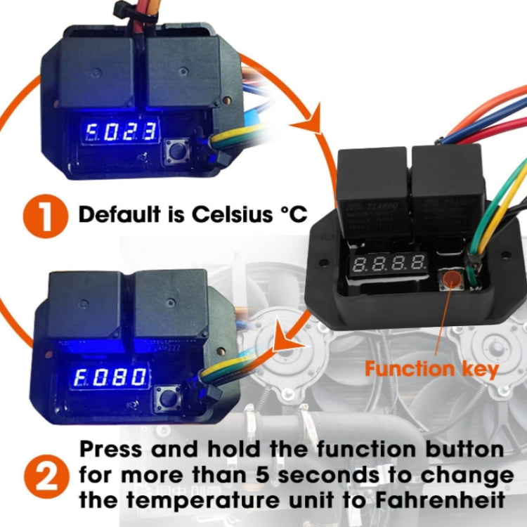 24V Digital Radiator Fan Controller Switch Automotive Fan Wiring Harness
