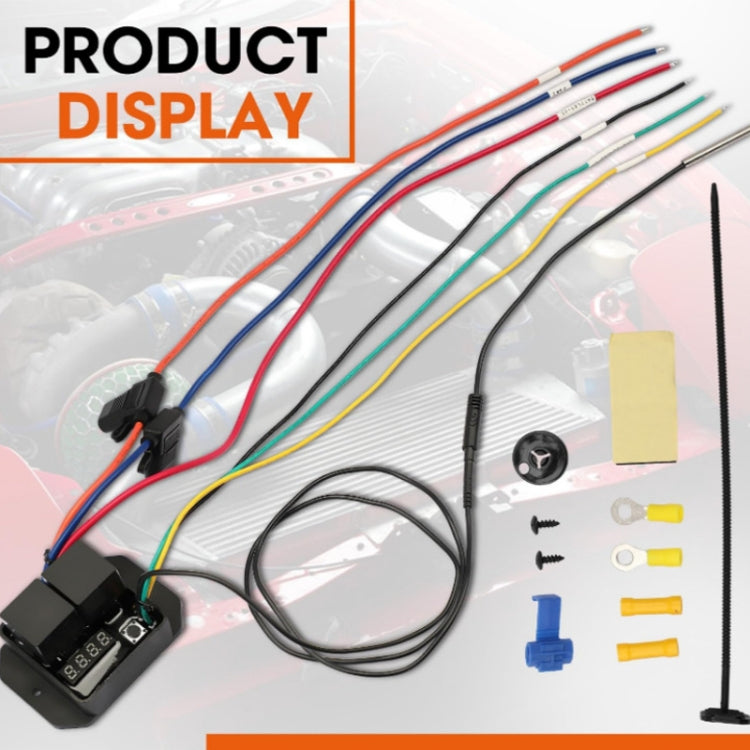 24V Digital Radiator Fan Controller Switch Automotive Fan Wiring Harness