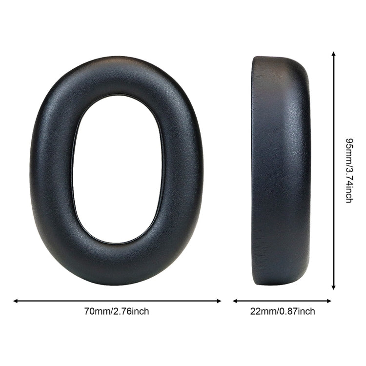 For Jabra Evolve2 85 2nd Generation 2pcs Headphone Sponge Cover(Black)