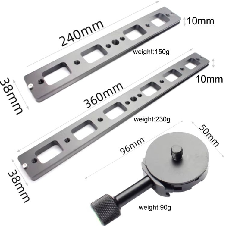 Double Camera Bracket Arca Swiss Quick Release Plate, Spec: PU360