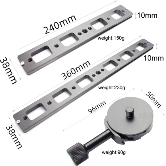 Double Camera Bracket Arca Swiss Quick Release Plate, Spec: PU360