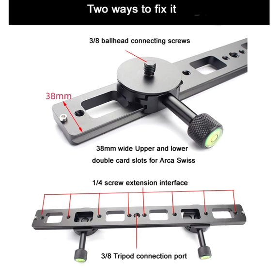 Double Camera Bracket Arca Swiss Quick Release Plate, Spec: PU240