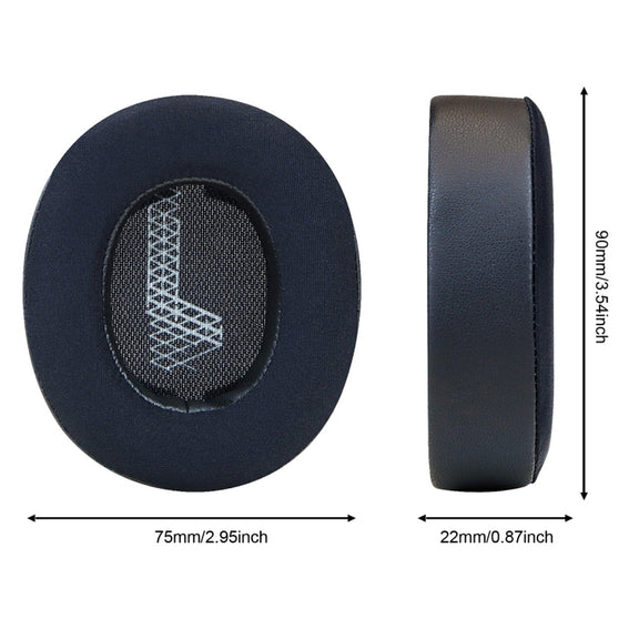 For JBL Live 500BTNC 2pcs Ice Feeling Gel Headphone Cover Sponge Ear Muff Leather Case(Black)