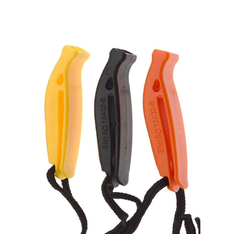 Dual-Frequency Outdoor Survival Whistle With Built-In Lanyard(Yellow)