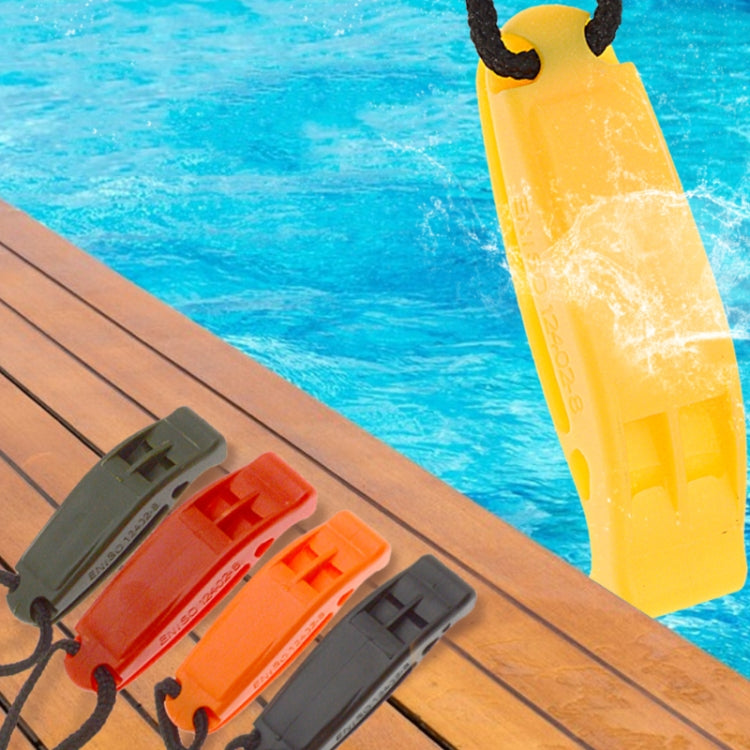 Dual-Frequency Outdoor Survival Whistle With Built-In Lanyard(Orange)
