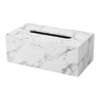 PU Leather Tissue Box Living Room Coffee Table Desktop Paper Holder Car Hotel Tissue Storage Box(Marble) - Storage Boxes by PMc TechLife | Online Shopping South Africa | PMc TechLife | Buy Now Pay Later Mobicred