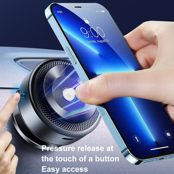 AIMITE M12 Car Phone Magnetic Rotating Holder Vacuum Suction Cup Strong Magnetic Support Bracket(Tarnish Black)