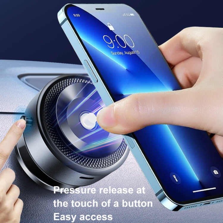 AIMITE M12 Car Phone Magnetic Rotating Holder Vacuum Suction Cup Strong Magnetic Support Bracket(Silver)