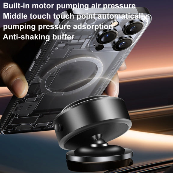 AIMITE M12 Car Phone Magnetic Rotating Holder Vacuum Suction Cup Strong Magnetic Support Bracket(Tarnish Black)