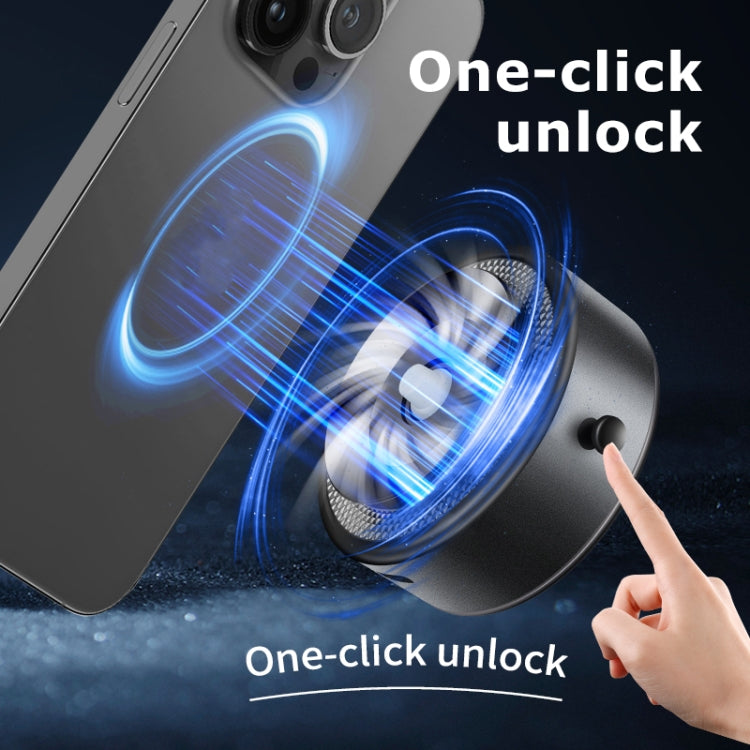 AIMITE M8 Car Wireless Charger Phone Holder Vacuum Suction Cup Strong Magnetic Support Bracket(Black)