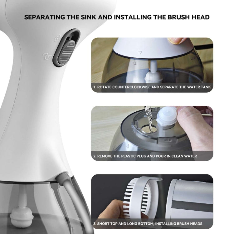 Small Portable Handheld Household Steam Spray Clothes Wrinkle Removal Iron, Size: EU Plug(White)