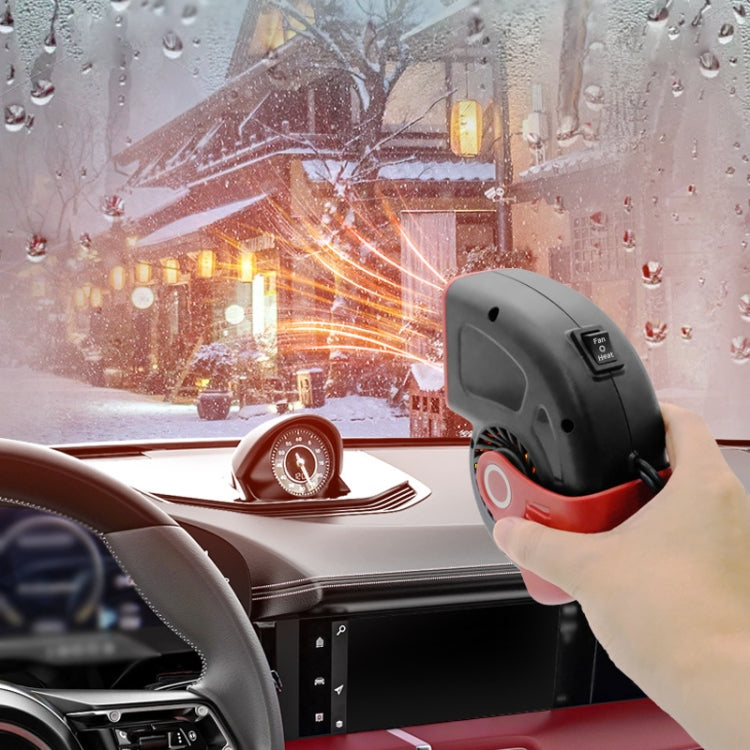 Portable Car Heater Small Fan Defogger, Color: 24V Black