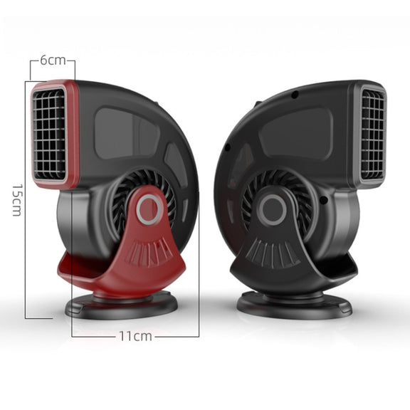 Portable Car Heater Small Fan Defogger, Color: 24V Black