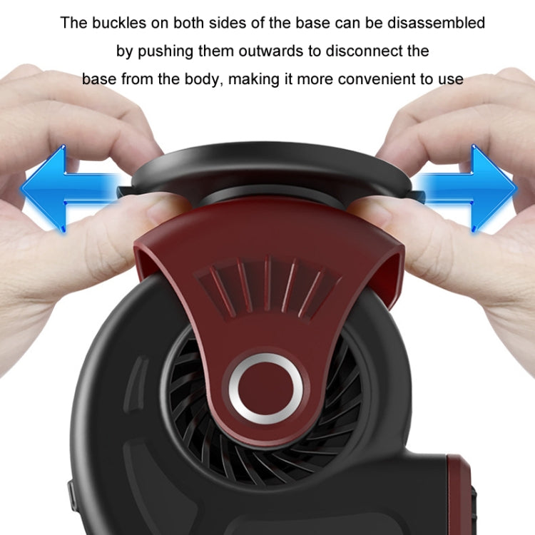 Portable Car Heater Small Fan Defogger, Color: 24V Black