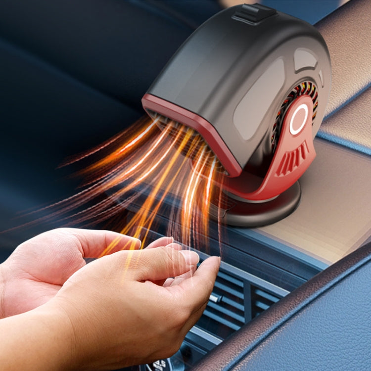Portable Car Heater Small Fan Defogger, Color: 24V Black