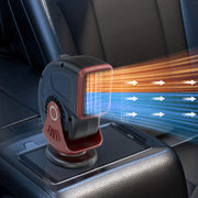 Portable Car Heater Small Fan Defogger, Color: 24V Black