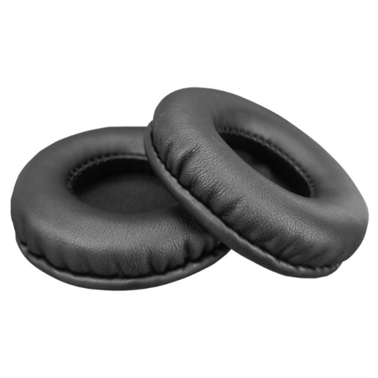 For Edifier K550 2pcs Headphone Sponge Leather Case 6cm Earmuffs(Black)