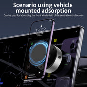 AIMITE X11 Car Vacuum Adsorption Cell Phone Magnetic Holder Universal Adjustable Navigation Support Bracket(Black Ordinary Model)