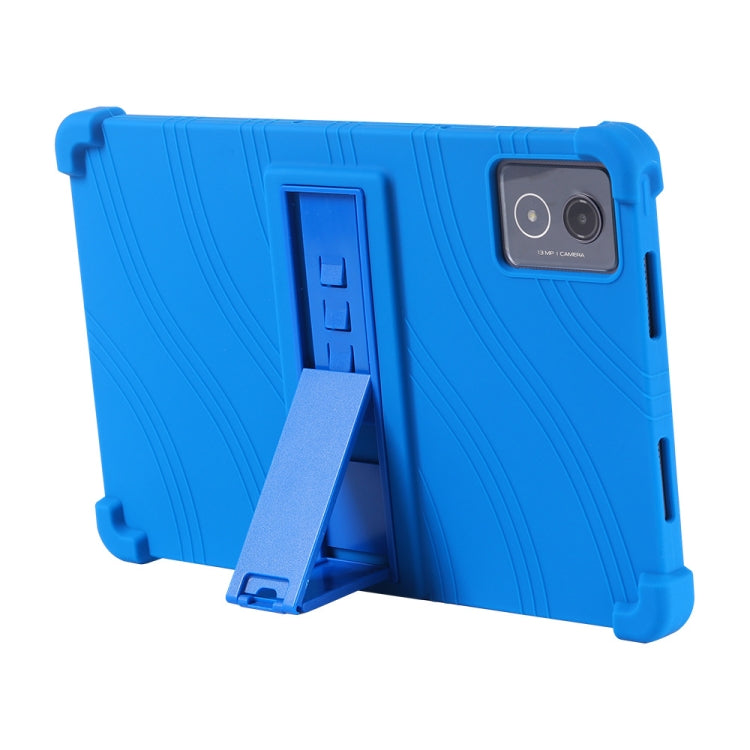For Lenovo Tab K11 Plus Shockproof Silicone Tablet Protective Case With Holder(Black)