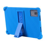 For Lenovo Tab K11 Plus Shockproof Silicone Tablet Protective Case With Holder(Black)