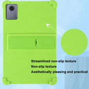 For Lenovo Tab K11 Plus Shockproof Silicone Tablet Protective Case With Holder(Rainbow Color)