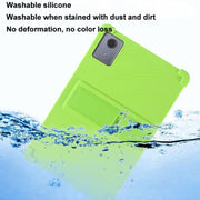 For Lenovo Tab K11 Plus Shockproof Silicone Tablet Protective Case With Holder(Black)